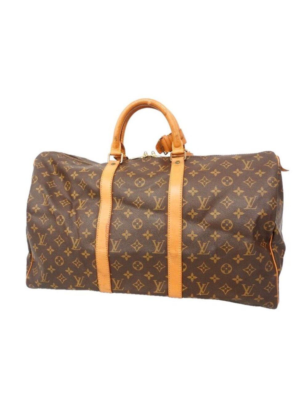 Louis Vuitton Boston Bag Monogram Keepall 50 Brown